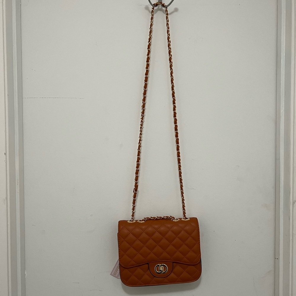 NWT Burnt Sienna Flap Crossbody Bag